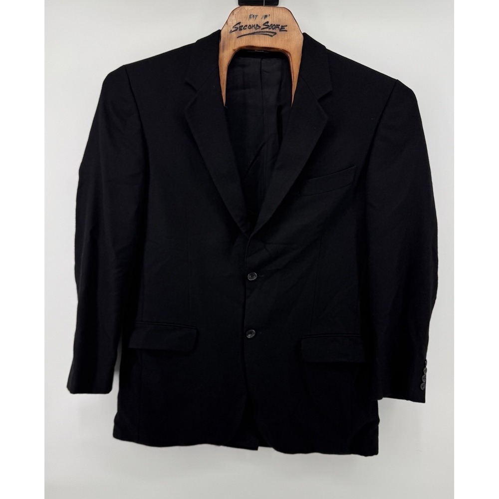 Arnold Brant Loro Piana Cashmere Cloud Solid Black Three Button Blazer 40L - Picture 2 of 9